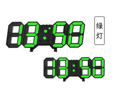 Ceas mare de perete cu telecomandă 3D Ceasuri electronice cu LED Ceas de masă digitală Desktop Multifuncțional Data Temperatură suspendată