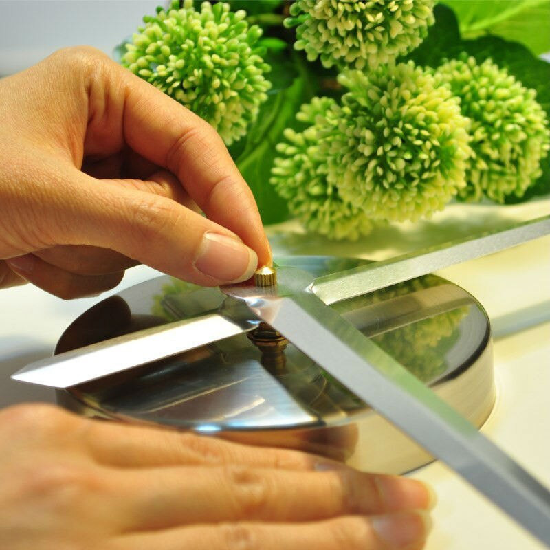 Madingas 3D Viduržemio jūros stiliaus didelio dydžio mėlynas sieninis laikrodis veidrodinis lipdukas „pasidaryk pats“ trumpas svetainės dekoras susirinkimų kambario sieninis laikrodis