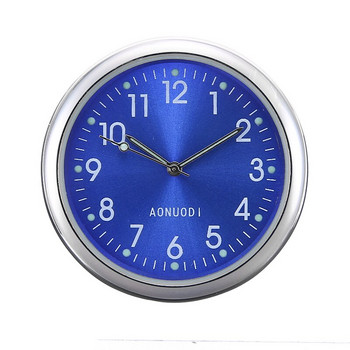 Малък кварцов часовник Автомобилна пръчка на светещ аналогов часовник Часовник за кола Лодка Домашно бюро Декоративен орнамент часовник 5 цвята