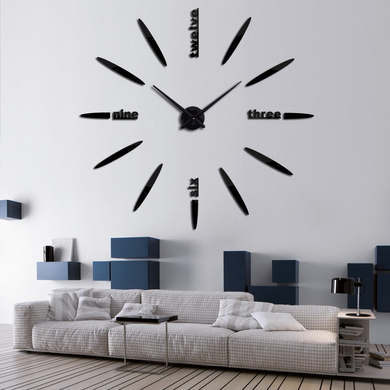 Kiárusítás Új falióra Óra Óra matricák Diy 3D akril tükör Lakásdekoráció Kvarc Erkély/udvar tű Modern meleg