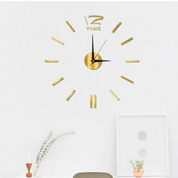 2022 Нови акрилни 3D декоративни стикери за стена Направи си сам ръчно изработен часовник Спалня Всекидневна Огледало Стенен часовник Mute Fashion Clock