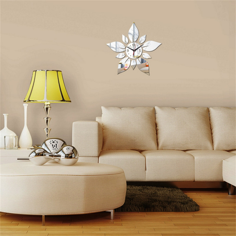 DIY akril tükör falióra matricák modern dekoráció nappali ajándék lakásbútor órák matrica kvarc tű Horloge