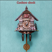 Senovinis vokiškas sieninis laikrodis su gegutė, pasukamas Juodojo miško medinis laikrodis su baterijomis maitinamas svetainės namų dekoravimas Kalėdų dovana