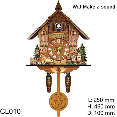 Senovinis vokiškas sieninis laikrodis su gegutė, pasukamas Juodojo miško medinis laikrodis su baterijomis maitinamas svetainės namų dekoravimas Kalėdų dovana