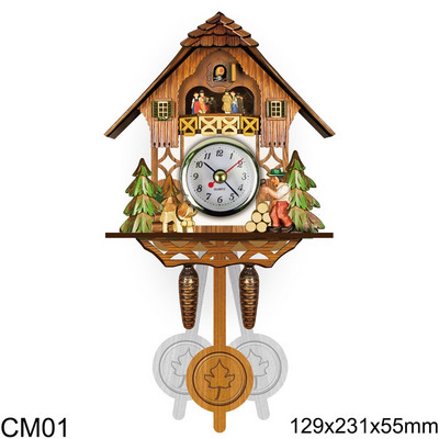 Senovinis vokiškas sieninis laikrodis su gegutė, pasukamas Juodojo miško medinis laikrodis su baterijomis maitinamas svetainės namų dekoravimas Kalėdų dovana