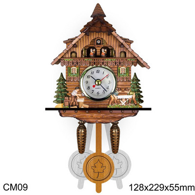 Senovinis vokiškas sieninis laikrodis su gegutė, pasukamas Juodojo miško medinis laikrodis su baterijomis maitinamas svetainės namų dekoravimas Kalėdų dovana