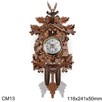 Senovinis vokiškas sieninis laikrodis su gegutė, pasukamas Juodojo miško medinis laikrodis su baterijomis maitinamas svetainės namų dekoravimas Kalėdų dovana