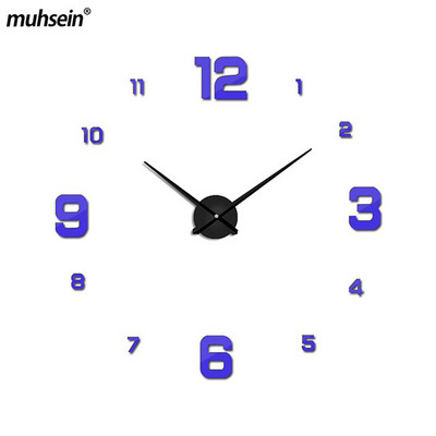 Muhsein 2022 Full Golde Sliver fekete falióra Modern design lakberendezési óra egyedi nagy méretű 3D fali matricás órák