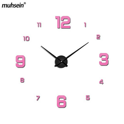 Muhsein 2022 Full Golde Sliver fekete falióra Modern design lakberendezési óra egyedi nagy méretű 3D fali matricás órák