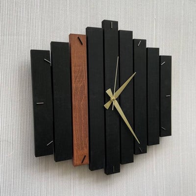 12 hüvelykes modern fa falióra barkácsolás, kvarc mutató, csendes függő Steampunk irodai szállodák otthoni nappali dekorációihoz