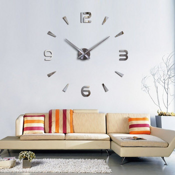 Нов стенен часовник Кварцов часовник reloj de pared Модерен дизайн Големи декоративни часовници Европа Акрилни стикери Всекидневна klok