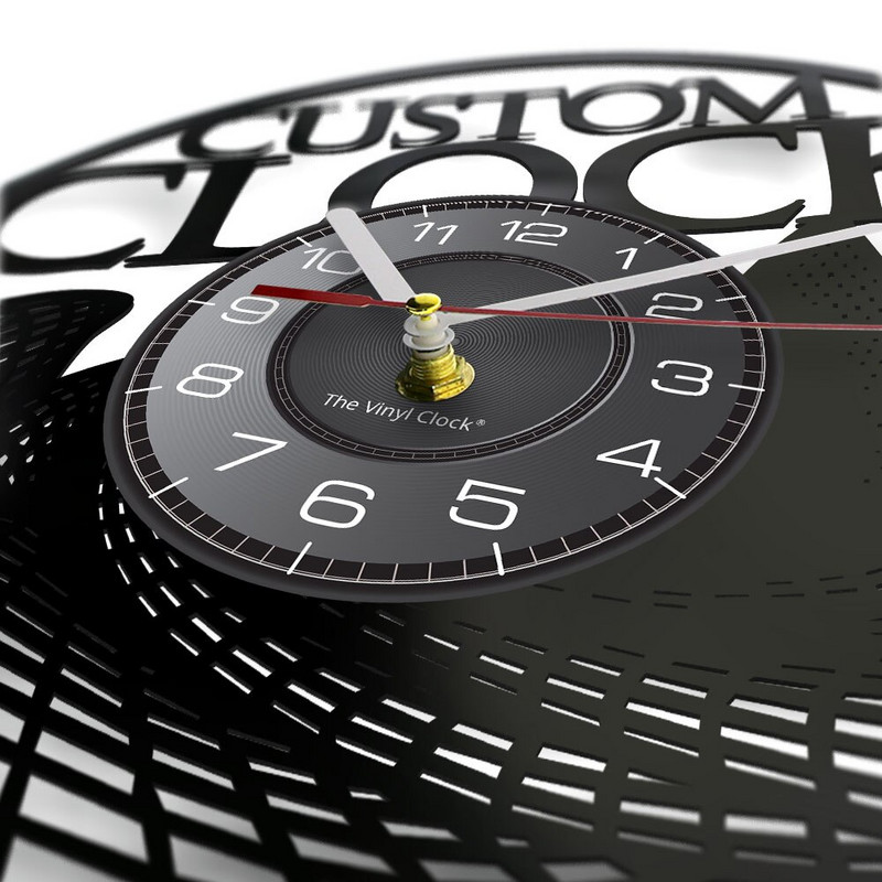 Ceas de perete cu discuri de vinil personalizate de epocă Comandați personalizat Designul dvs. Logo-ul dvs. Fotografiile dvs. personale Ceas de perete de vinil personalizat