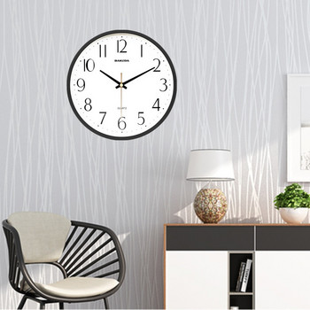 26 см минималистични стенни часовници с черна рамка, прозрачно стъкло, тих и прост часовник Reloj de pared Study Office Office Home Decoration