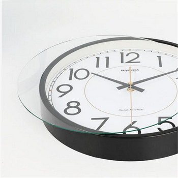 26 см минималистични стенни часовници с черна рамка, прозрачно стъкло, тих и прост часовник Reloj de pared Study Office Office Home Decoration