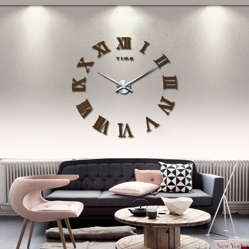 HOT 3D barkácsolás Akril Miroir falióra matricák óra órák Kvarc Modern reloj de pared lakberendezés új ingyenes szállítás