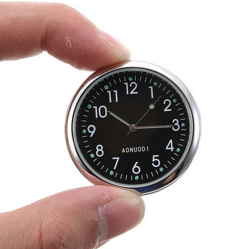 Mini Quartz Μικρό Ρολόι Φωτεινό Αναλογικό Ρολόι Car Stick On Clock 4*4cm με Αυτοκόλλητο Διακοσμητικό Ρολόι Αυτοκινήτου Διπλής Όψης