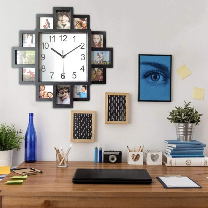 2020-as új, nagy falióra képkeret, modern dizájn 3D órák nappali lakberendezési képmegjelenítés Készítsen Valentin-napi ajándékot