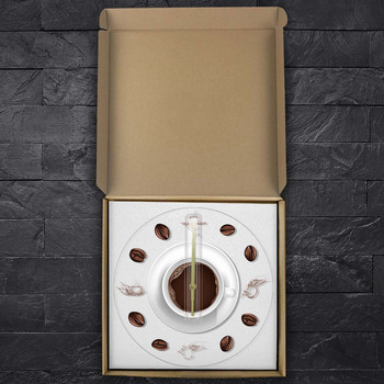 Стенен часовник с кафе на зърна с ръка за кафе с LED подсветка Модерен дизайн Кафе Чаша за кафе Reloj De Pared Кухненски акрилен стенен часовник