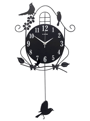 стенен часовник хол творческа птица стенен часовник личност модерен декоративен стенен часовник проста атмосфера люлка без звук часовник