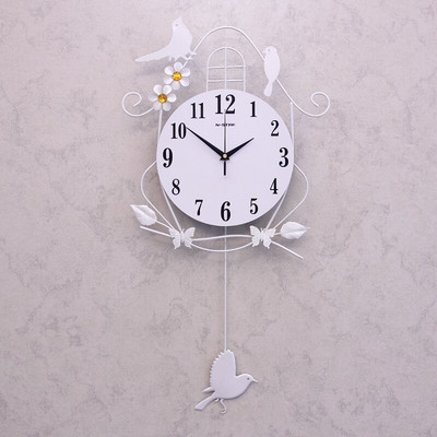 sieninis laikrodis svetainė kūrybingas paukštis sieninis laikrodis asmenybė modernus dekoratyvinis sieninis laikrodis paprasta atmosfera sūpynės nutildytas laikrodis