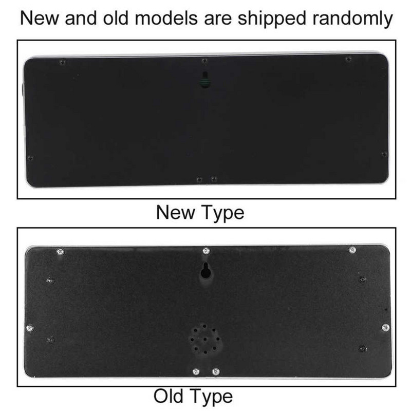 Ceas de perete digital Design modern Ceas calendar digital cu LED Ceas de perete cu temperatură Priză UE 110-240V (oră+minut+secundă)