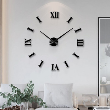 2022 Нова декорация на дома голям 27/47 инчов огледален стенен часовник модерен дизайн 3D Направи си сам голям декоративен стенен часовник часовник стенен уникален подарък