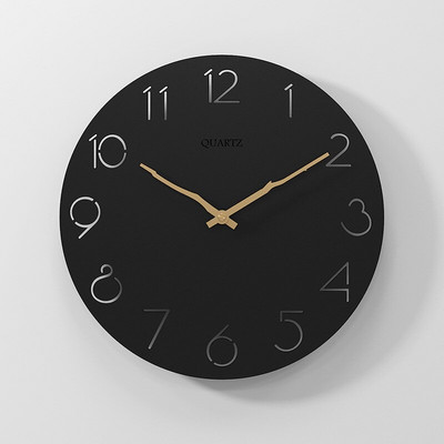 Marmurinio laikrodžio imitacija europietiško stiliaus namų svetainė Svetainė mada Kūrybinis sieninis laikrodis miegamajame 30 cm metalinis skaitmeninis laikrodis