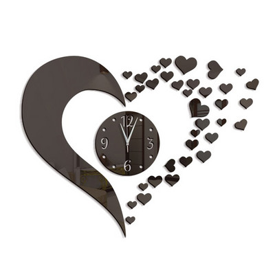 „Nordic Creative“ „pasidaryk pats“ akrilo veidrodis, meilės derinys, sieninis laikrodis Svetainės miegamojo dekoravimas Madingas asmenybės laikrodis