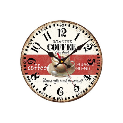 12 colių tylus medinis sieninis laikrodis su baterijomis maitinamas dekoratyvinis kvarcinis laikrodis, skirtas svetainei miegamajam namų kaimiškam dekoravimui