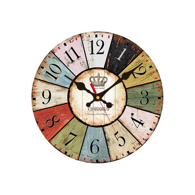 12 colių tylus medinis sieninis laikrodis su baterijomis maitinamas dekoratyvinis kvarcinis laikrodis, skirtas svetainei miegamajam namų kaimiškam dekoravimui