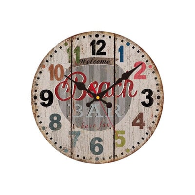 12 colių tylus medinis sieninis laikrodis su baterijomis maitinamas dekoratyvinis kvarcinis laikrodis, skirtas svetainei miegamajam namų kaimiškam dekoravimui