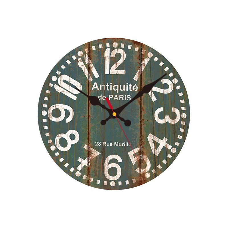 12 colių tylus medinis sieninis laikrodis su baterijomis maitinamas dekoratyvinis kvarcinis laikrodis, skirtas svetainei miegamajam namų kaimiškam dekoravimui