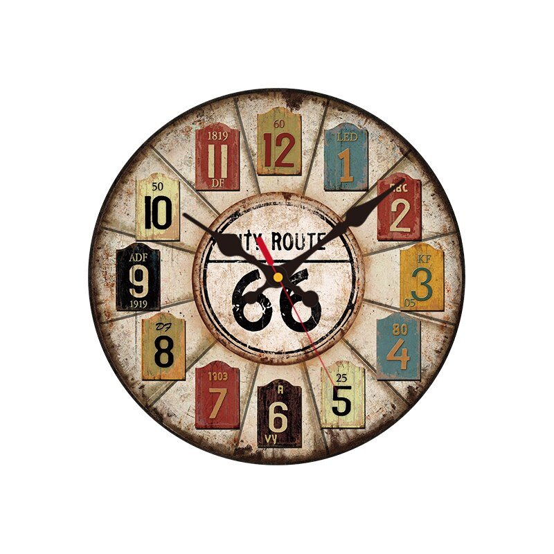 12 colių tylus medinis sieninis laikrodis su baterijomis maitinamas dekoratyvinis kvarcinis laikrodis, skirtas svetainei miegamajam namų kaimiškam dekoravimui