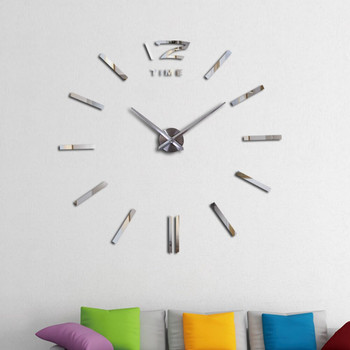 Моден дизайн Направи си сам акрилно огледало голям стенен часовник кварцов часовник натюрморт часовници модерен хол стикери за декорация на дома