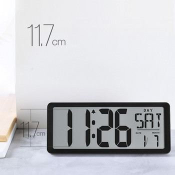 LED дигитален стенен часовник с голямо числово показване на времето, будилник с дата, температура, маса, настолен часовник, електронни часовници, домашен декор
