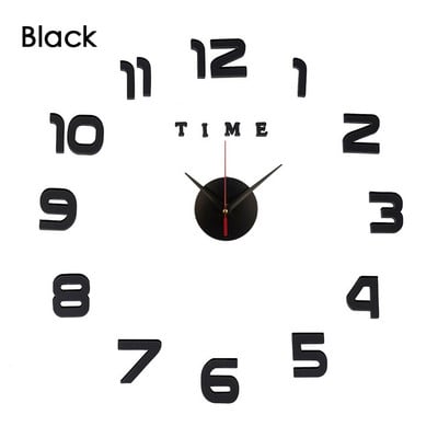 Kūrybiški sieniniai laikrodžiai veidrodiniai sieniniai lipdukai „pasidaryk pats“ 3D sieniniai laikrodžiai, nuimami meno lipdukai, namų dekoras Svetainės kvarco adata karšta