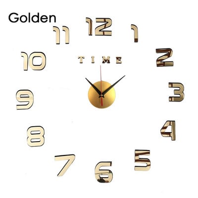 Kūrybiški sieniniai laikrodžiai veidrodiniai sieniniai lipdukai „pasidaryk pats“ 3D sieniniai laikrodžiai, nuimami meno lipdukai, namų dekoras Svetainės kvarco adata karšta