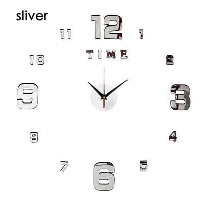 Kūrybiški sieniniai laikrodžiai veidrodiniai sieniniai lipdukai „pasidaryk pats“ 3D sieniniai laikrodžiai, nuimami meno lipdukai, namų dekoras Svetainės kvarco adata karšta