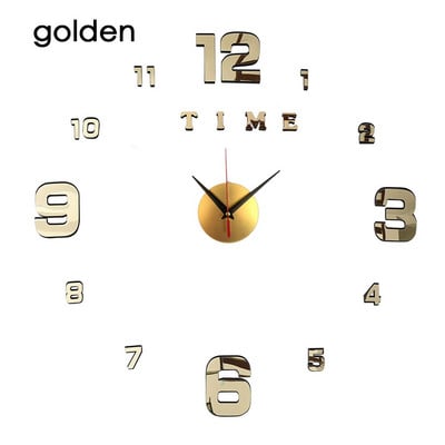 Kūrybiški sieniniai laikrodžiai veidrodiniai sieniniai lipdukai „pasidaryk pats“ 3D sieniniai laikrodžiai, nuimami meno lipdukai, namų dekoras Svetainės kvarco adata karšta