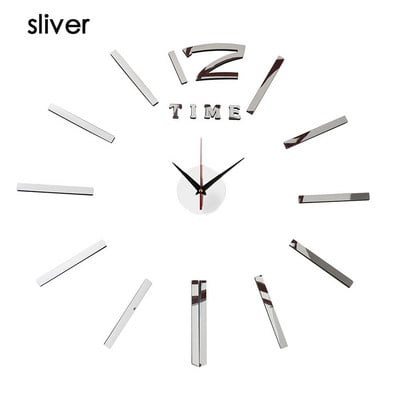 Kūrybiški sieniniai laikrodžiai veidrodiniai sieniniai lipdukai „pasidaryk pats“ 3D sieniniai laikrodžiai, nuimami meno lipdukai, namų dekoras Svetainės kvarco adata karšta