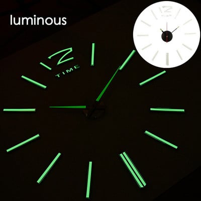 Kūrybiški sieniniai laikrodžiai veidrodiniai sieniniai lipdukai „pasidaryk pats“ 3D sieniniai laikrodžiai, nuimami meno lipdukai, namų dekoras Svetainės kvarco adata karšta