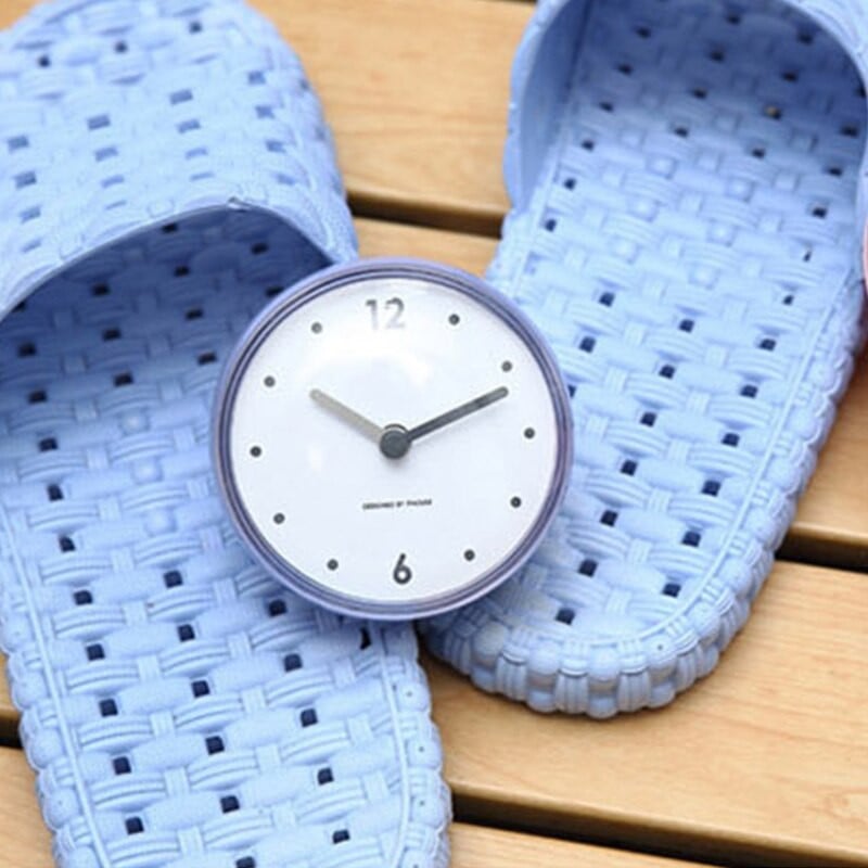 Fürdőszoba vízálló fali tapadókorongos óra Egyszerű kialakítású fali óra otthoni hálószoba nappali dekorációhoz