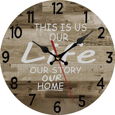 Senovinis medinis sieninis laikrodis Modernus dizainas Vintažinis kaimiškas retro laikrodis Namų biuro kavinės apdaila Menas didelis sieninis laikrodis