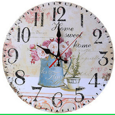 Senovinis medinis sieninis laikrodis Modernus dizainas Vintažinis kaimiškas retro laikrodis Namų biuro kavinės apdaila Menas didelis sieninis laikrodis