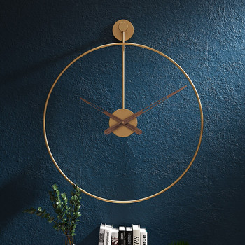 Скандинавски луксозен стенен часовник с модерен дизайн, всекидневна, кухня, стенен часовник, работещ на батерии, обикновени железни персонални часовници, домашен декор