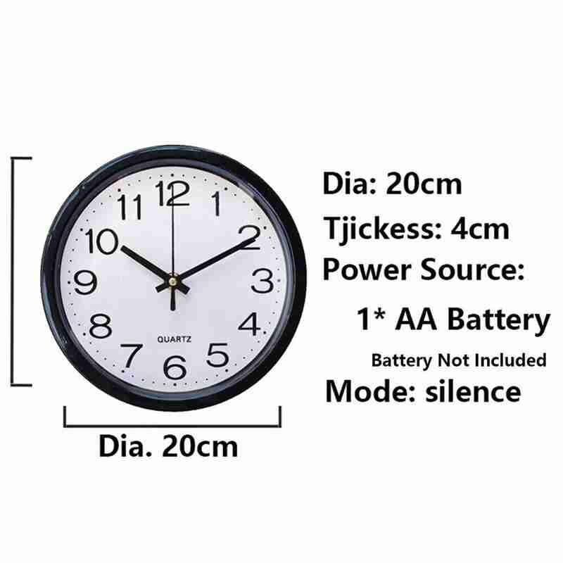 Divat Egyszerűség Kerek falióra Kvarc Silent Sweep Movement Otthoni Hálószoba Konyha Irodai dekorációs órák Nappaliba illik