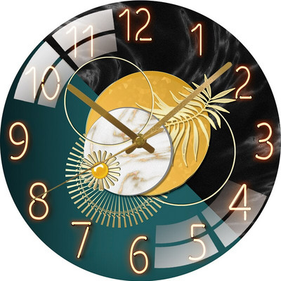 „Golden Deer“ prabangus laikrodis sieninis laikrodis Svetainė Šiaurės šalių buitinė mada 3D stiklas, be smūgių, lengvas tylus laikrodis, paprastas kvarcas