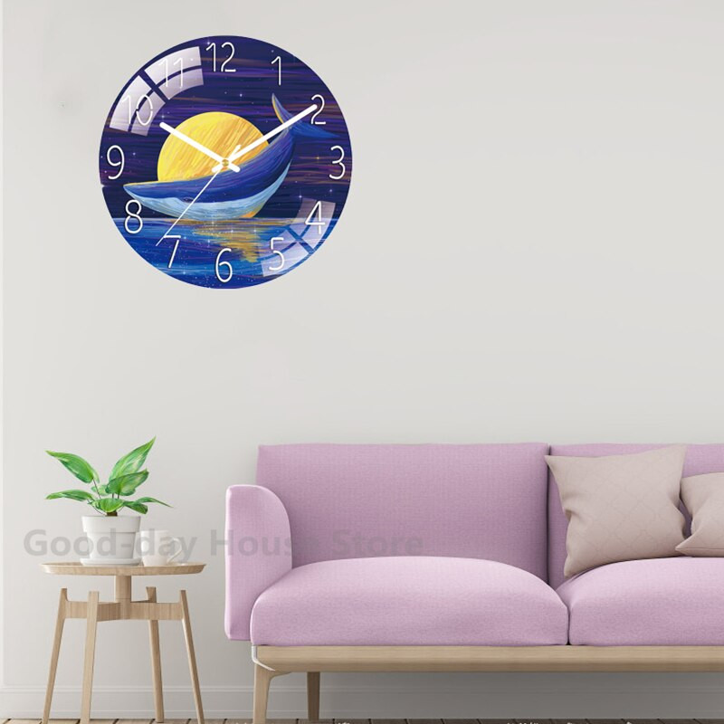 „Golden Deer“ prabangus laikrodis sieninis laikrodis Svetainė Šiaurės šalių buitinė mada 3D stiklas, be smūgių, lengvas tylus laikrodis, paprastas kvarcas