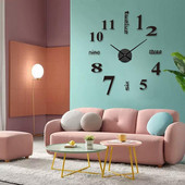 Nuimamas menas Kūrybinis „pasidaryk pats“ sieniniai laikrodžiai 3D sieninis laikrodis veidrodinis sieninis lipdukas Lipdukas Namų dekoras Svetainės kvarco adata karšta
