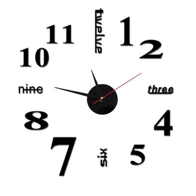 Nuimamas menas Kūrybinis „pasidaryk pats“ sieniniai laikrodžiai 3D sieninis laikrodis veidrodinis sieninis lipdukas Lipdukas Namų dekoras Svetainės kvarco adata karšta